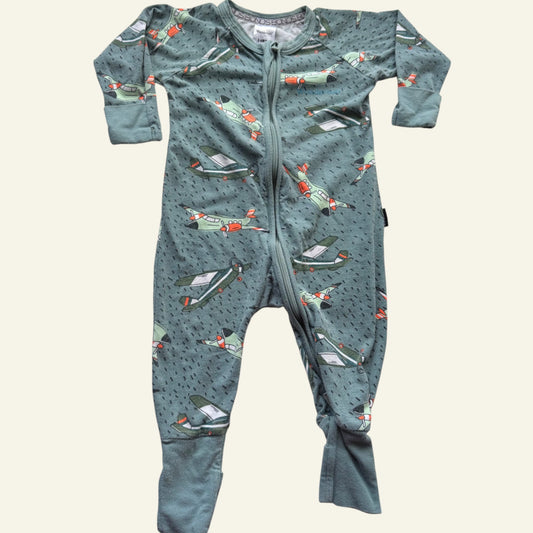 Bonds blue plane wondersuit size 00