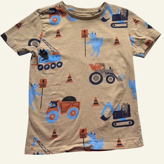 Target brown construction animal tshirt size 7