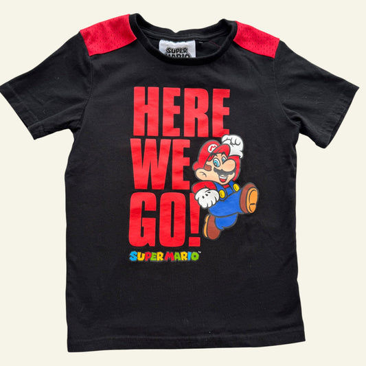 Super Mario black tshirt size 7