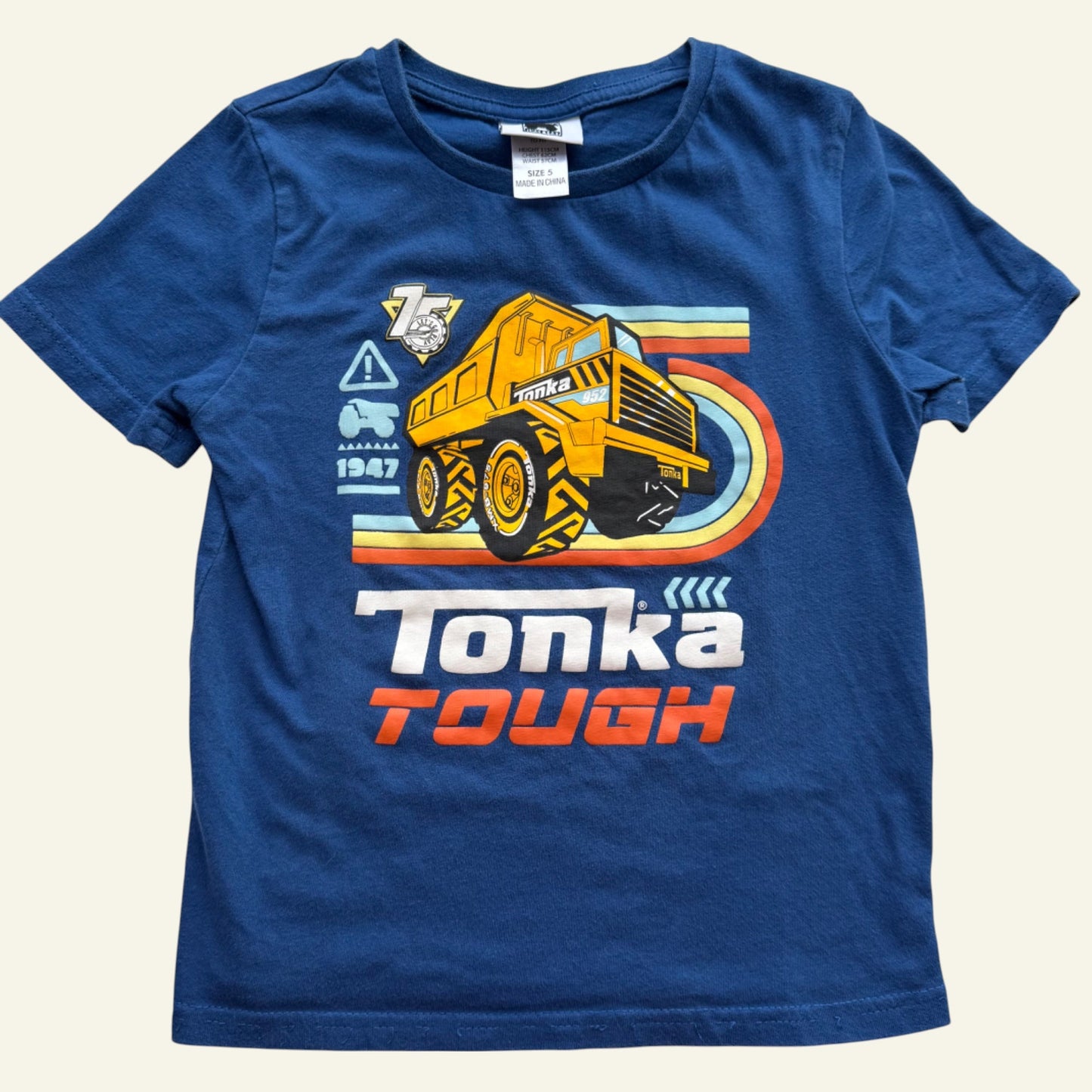 Tonka Trucks bright blue tshirt size 5
