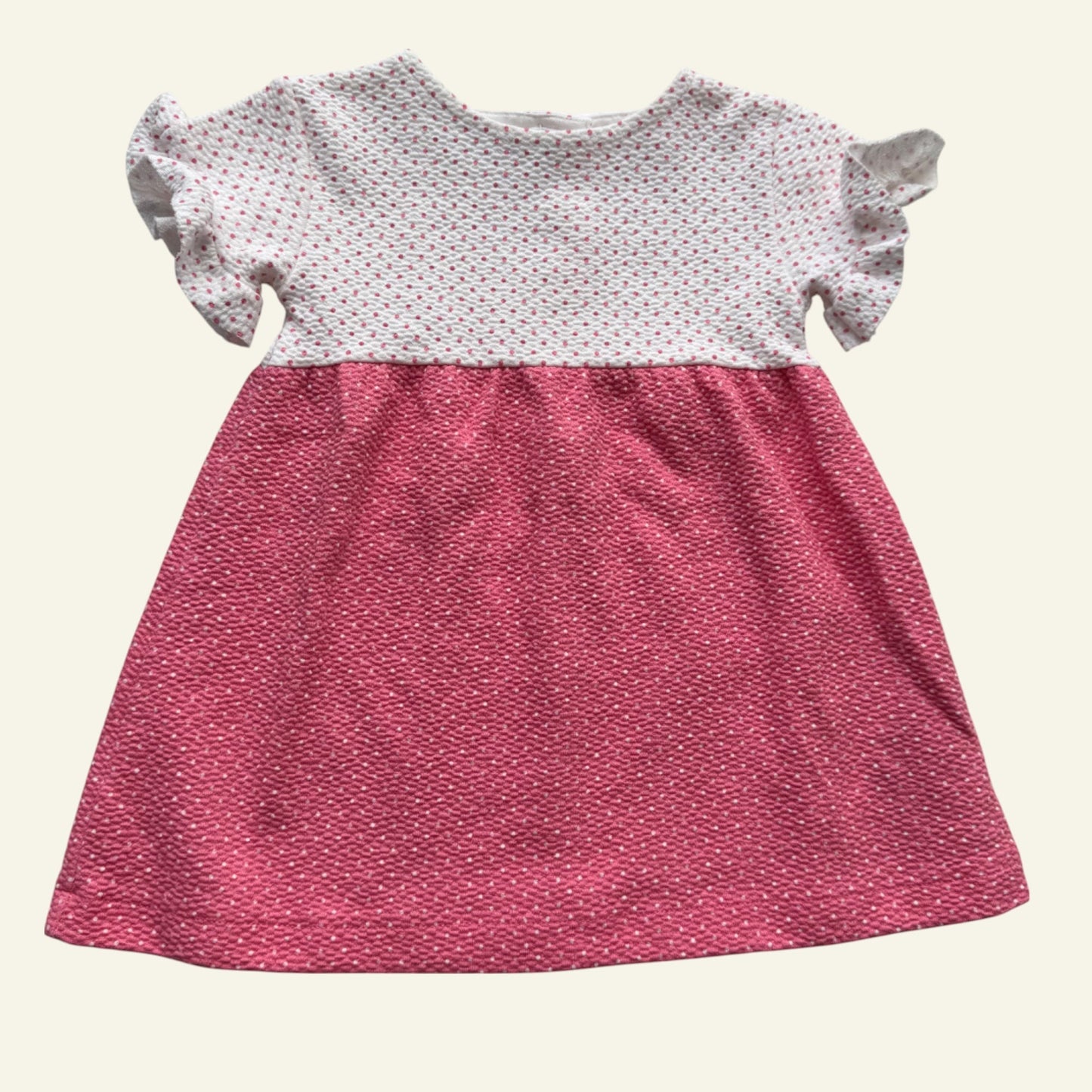 Zara pink and white spot dress size 6-9 months
