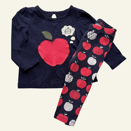 Baby Gap navy apple set size 6-12 months