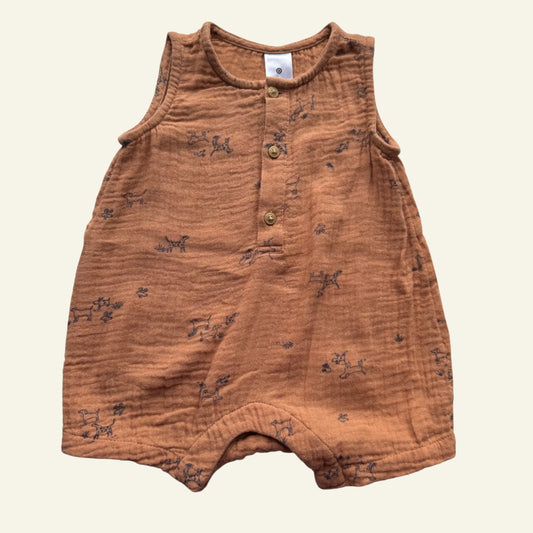 Target orange dog romper size 00