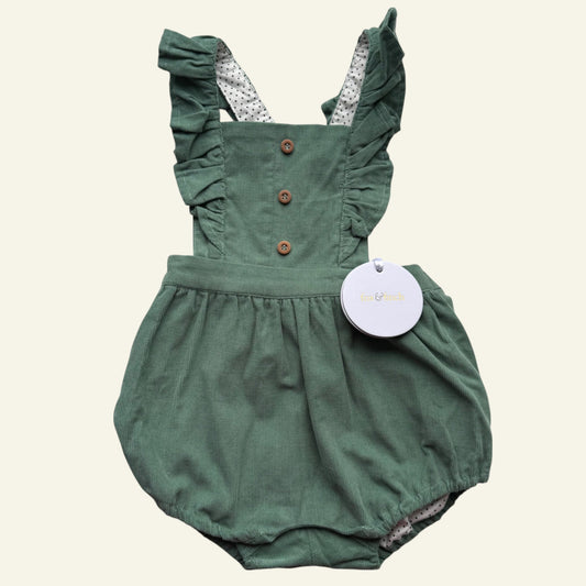 Fox & Finch green romper size 00 BNWT