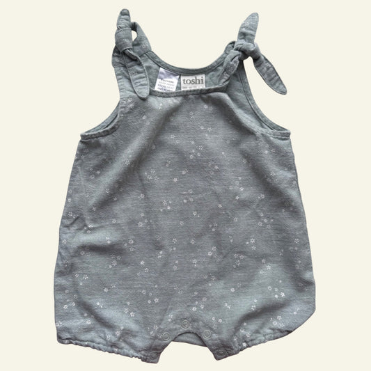 Toshi sage green floral romper size 0