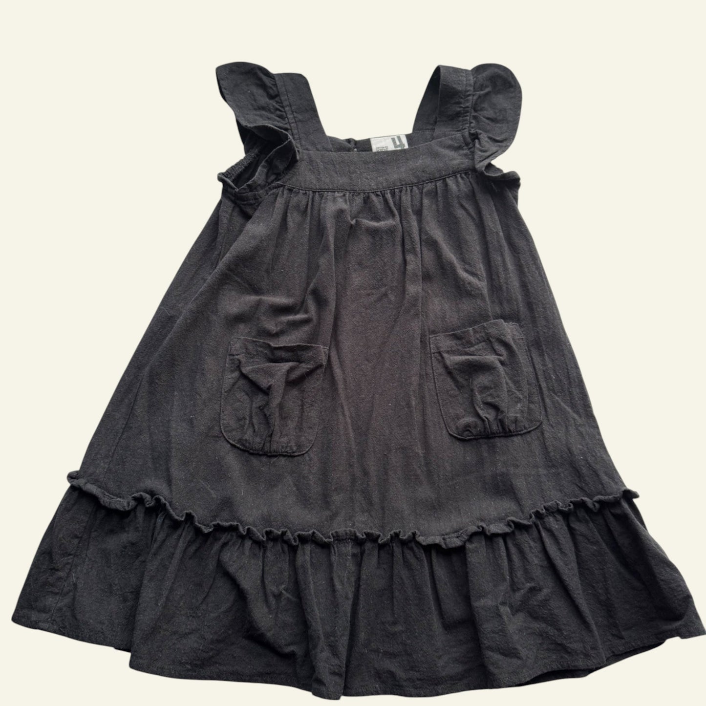 Cotton On black frill dress size 4
