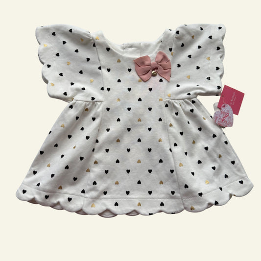 Isaac Mizrahi white heart dress size 00 BNWT