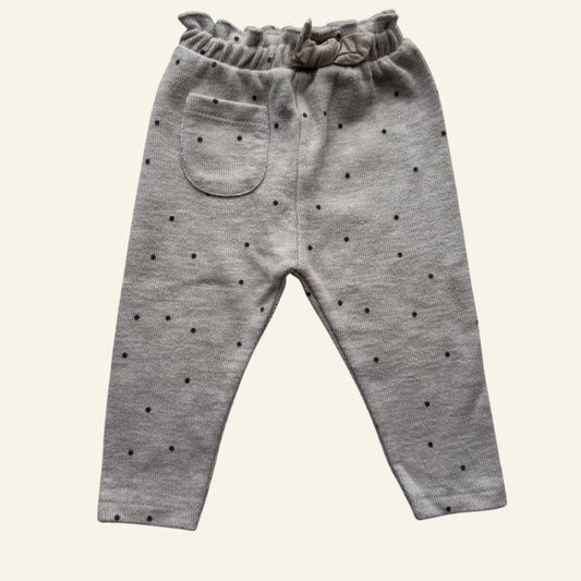 Zara grey spotty leggings size 6-9 months