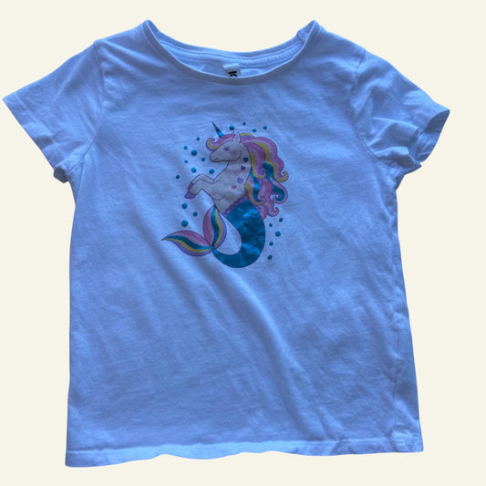 KID white unicorn tshirt size 3