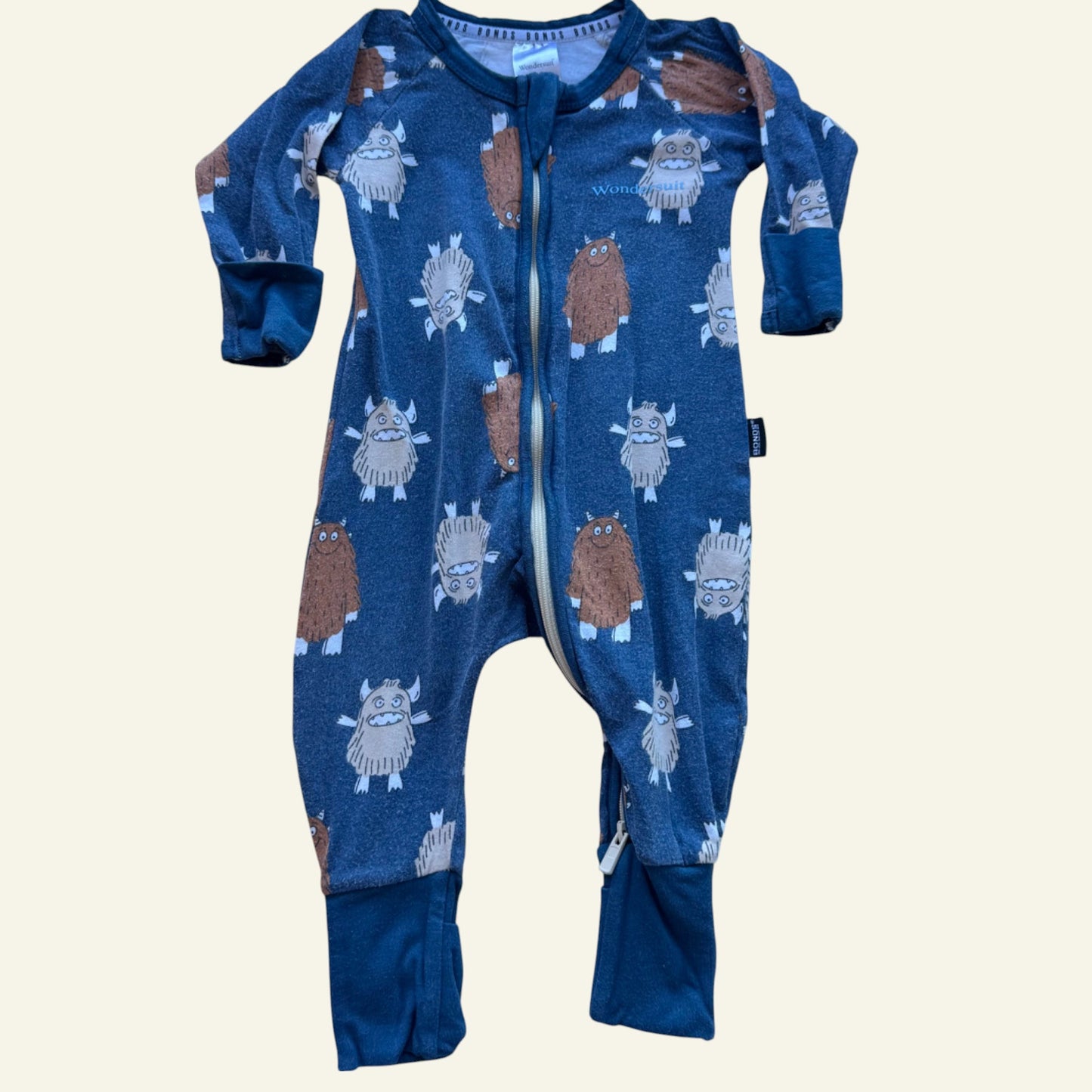 Bonds blue monster wondersuit size 000