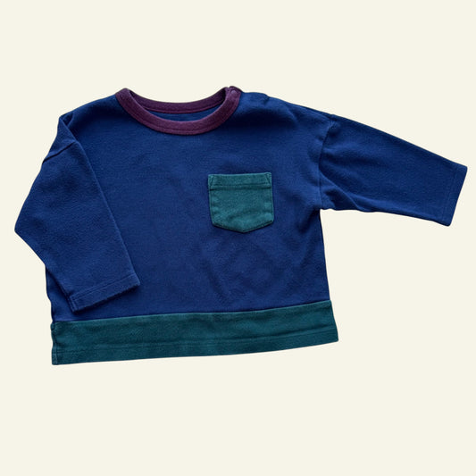 Uniqlo navy colourblock top size 1