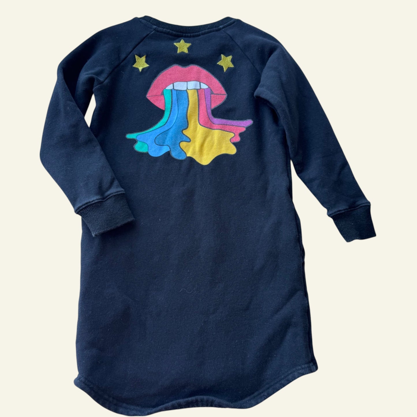 RYK black rainbow mouth dress size 4