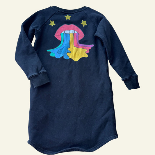 RYK black rainbow mouth dress size 4