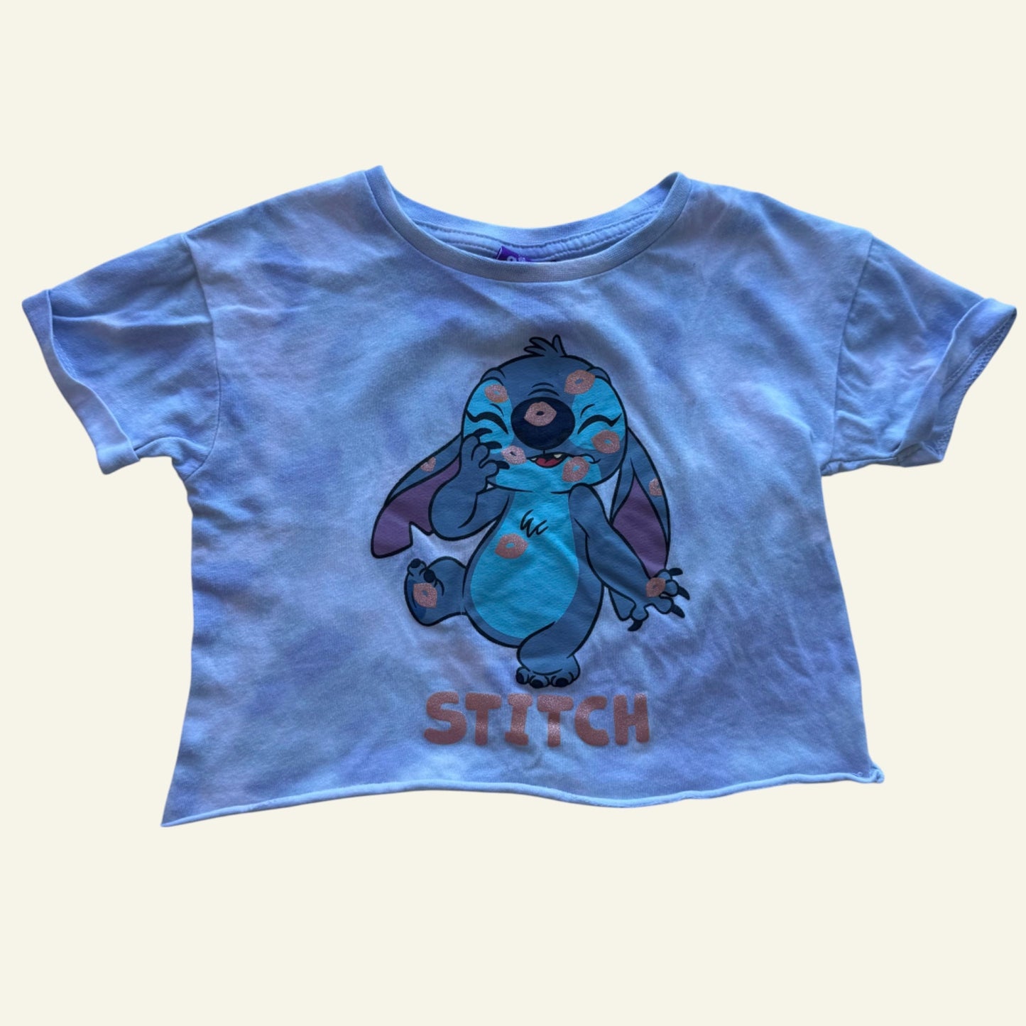 Lilo and Stitch blue crop tee size 3