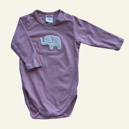 Seed pink elephant bodysuit size 000
