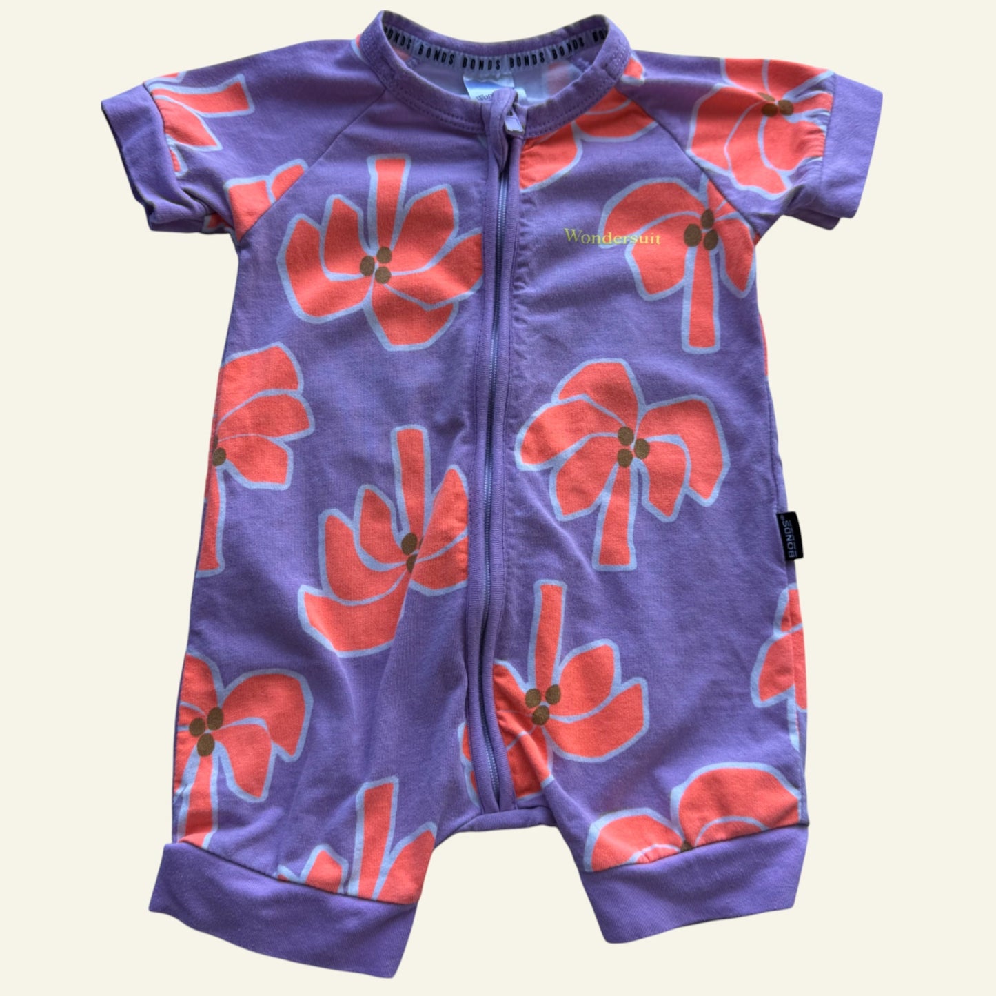 Bonds purple and orange tree wondersuit size 00