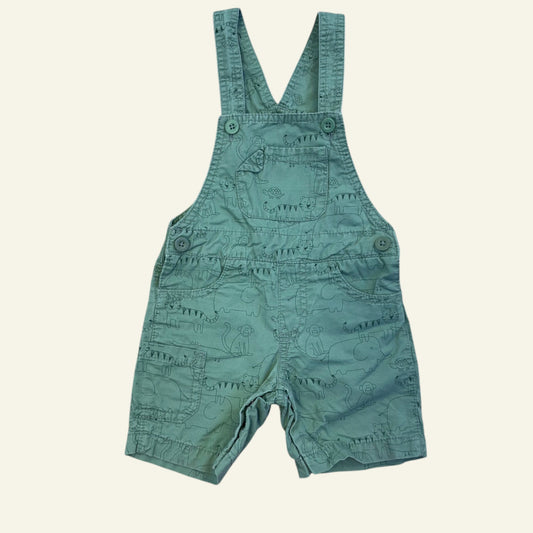 Sfera green animal shortalls size 2