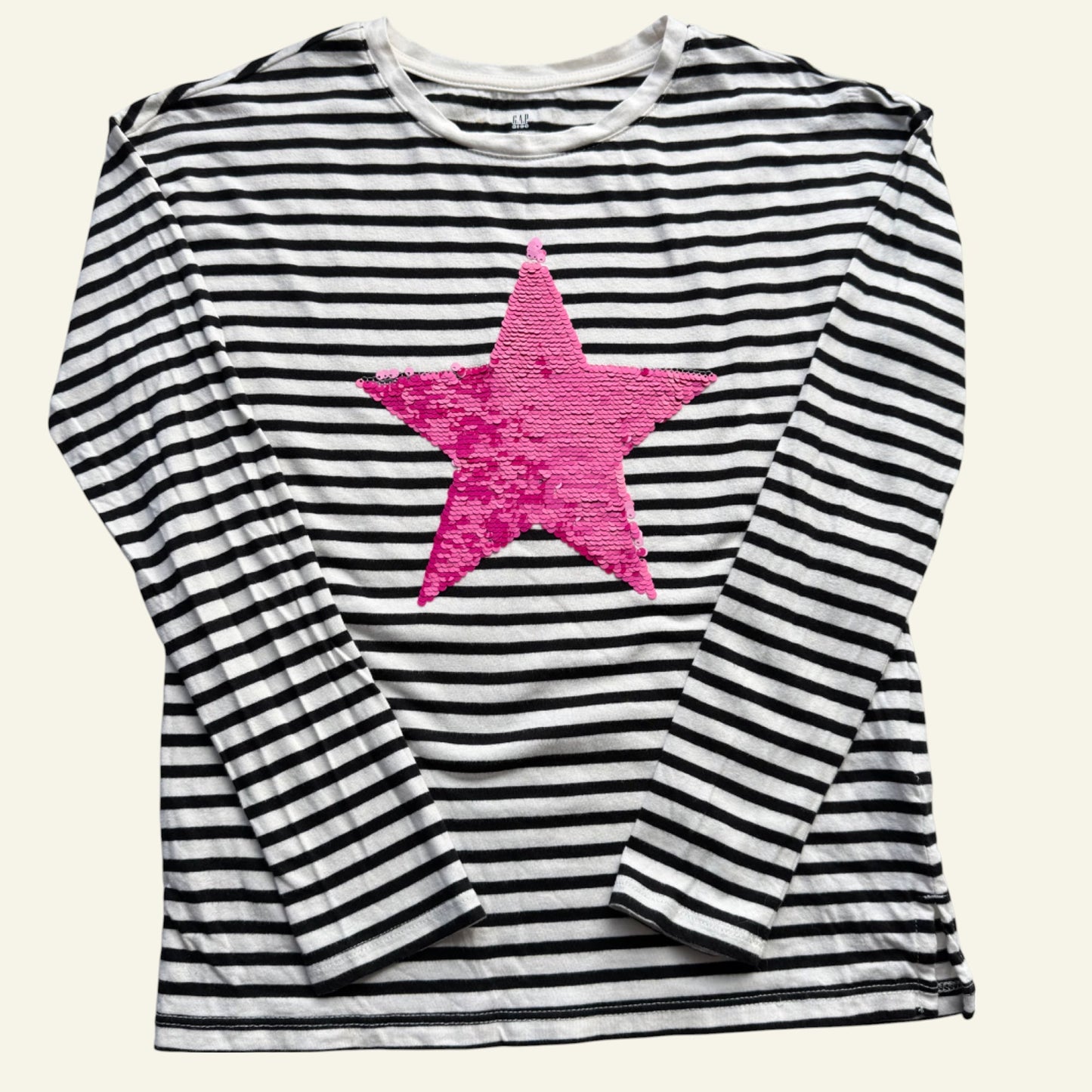 Gap Kids pink star stripe top size XL