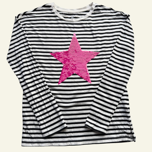 Gap Kids pink star stripe top size XL