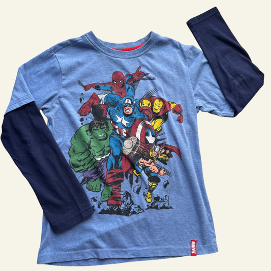 Marvel blue character tshirt size 8