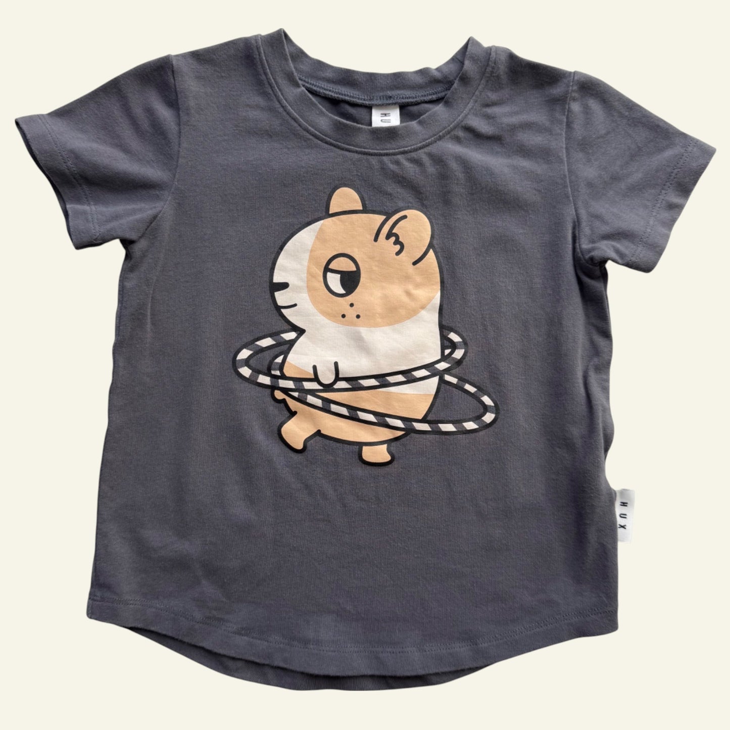 Huxbaby grey hamster tshirt size 2