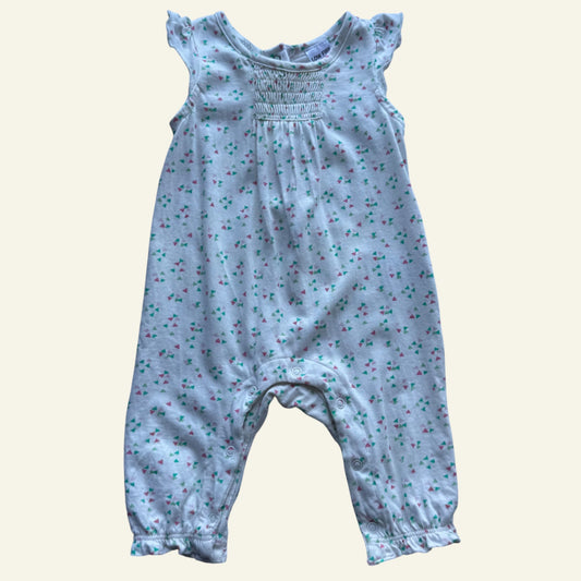Purebaby white patterned romper size 000