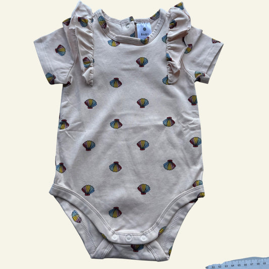 Target pink rainbow shells bodysuit size 0