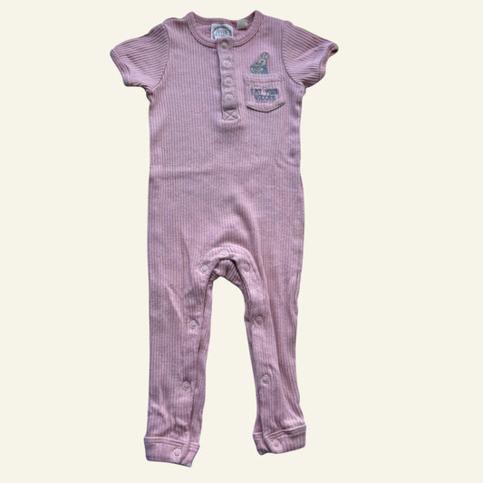 Peter Rabbit pink eat your veggies onesie size 0