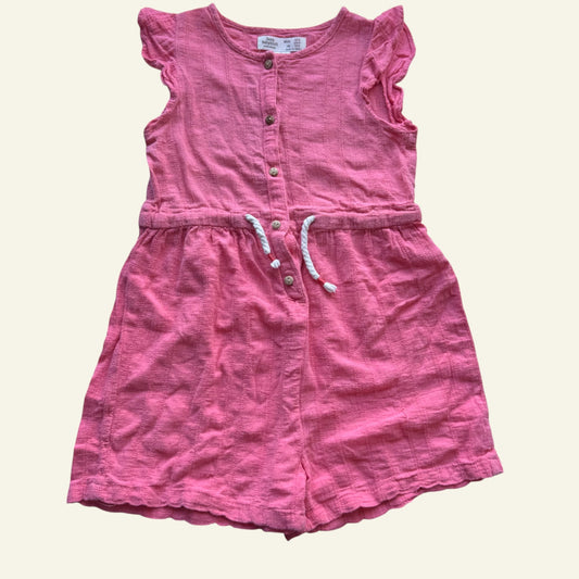 Zara pink tie waist dress sie 3-4