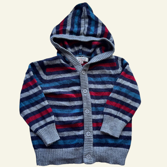Fox and Finch striped hooded cardigan size 2