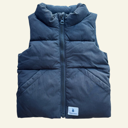 Country Road black puffer vest size 1