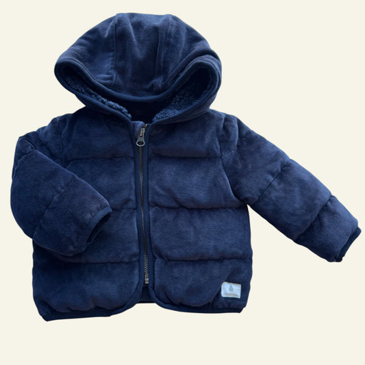 Country Road navy velour puffer jacket size 0
