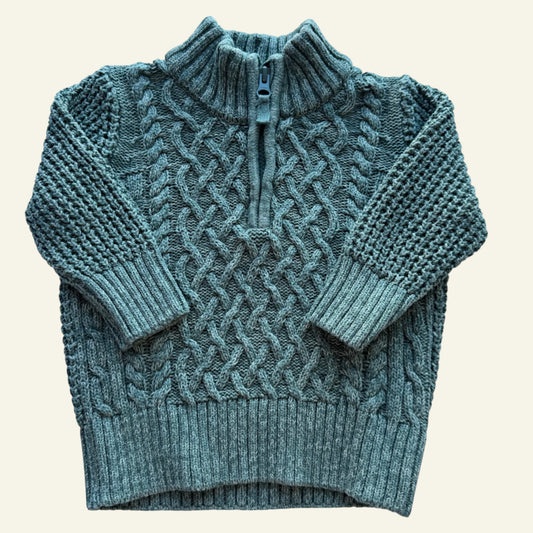 KID green knit jumper size 1