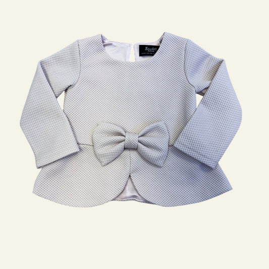 Bardot pink peplum top size 1
