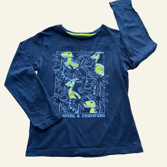 KID navy dino long sleeve top size 5