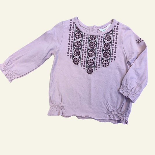 Jack and Milly purple embodied long sleeve top size 00