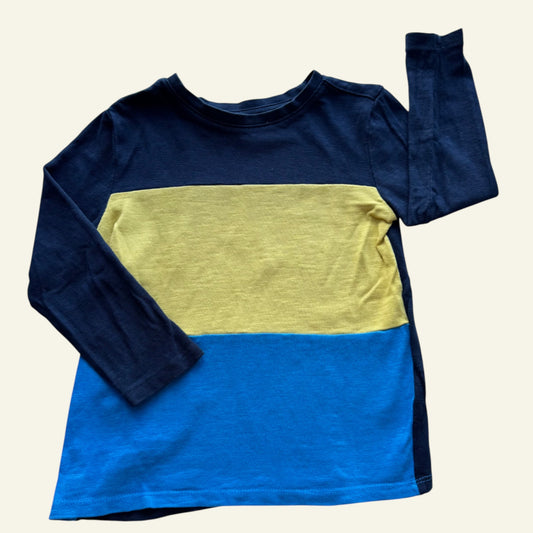 Anko blue and yellow colourblock top size 5
