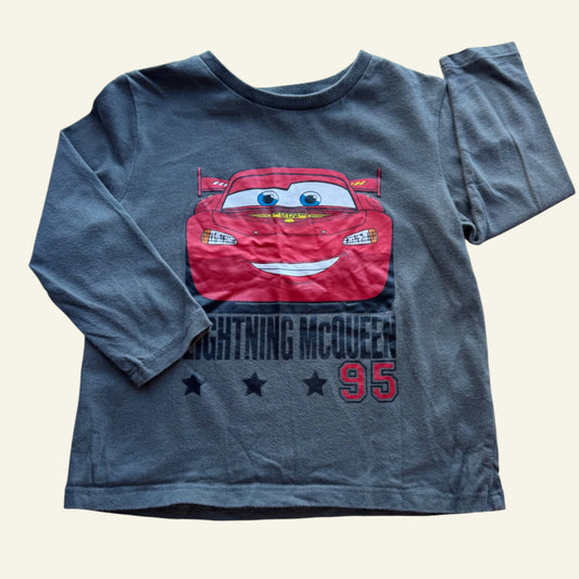 Disney grey Lightening McQueen long sleeve size 2
