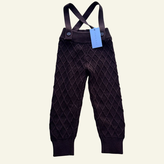 Jamie Kay brown knit overalls size 1 (BNWT)