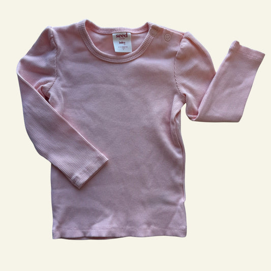 Seed pink long sleeve top size 0