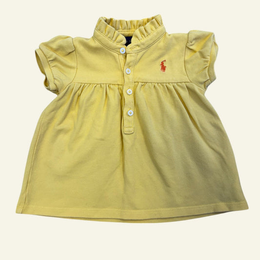 Ralph Lauren yellow frill t-shirt size 0