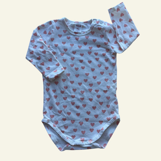 Seed pink heart bodysuit size 0