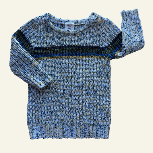 Seed blue speckled knit size 00