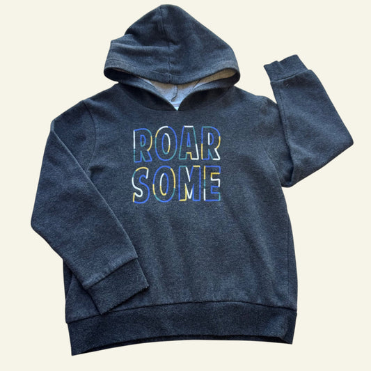 Mix Roarsome grey hooded jumper size 7-8