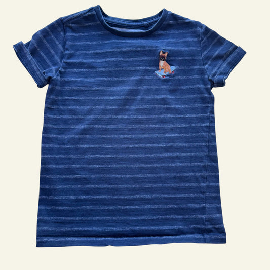 Target blue stripe dog tshirt size 5