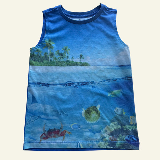 Target blue ocean sleeveless top size 5