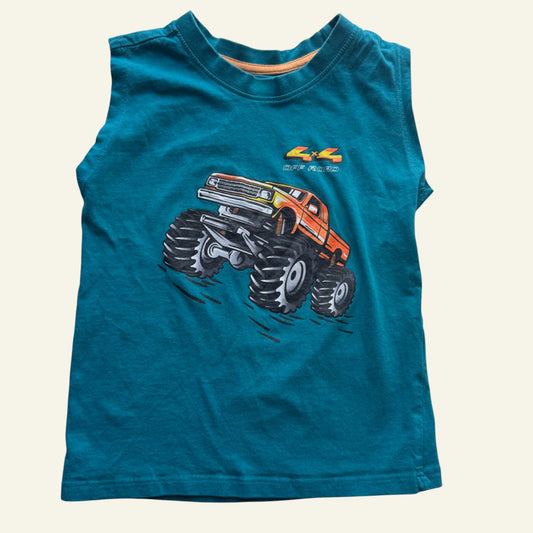 Tilt green monster truck singlet size 5