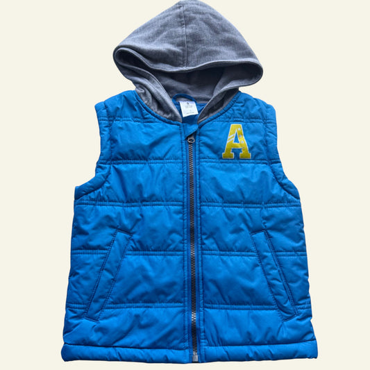H&T blue A hooded vest size 5