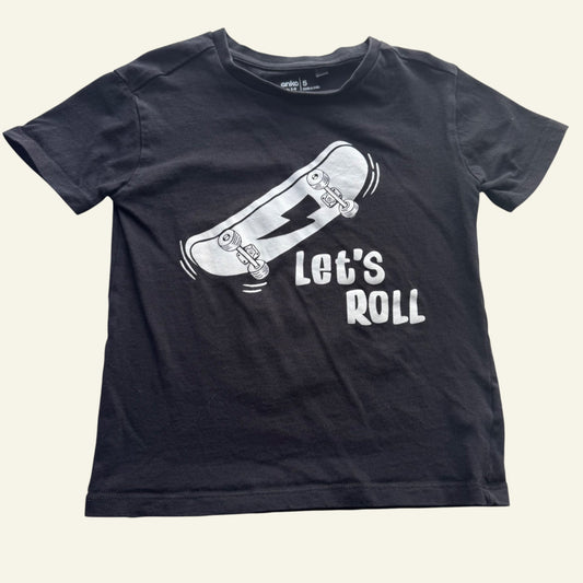 Anko black lets roll tshirt size 5