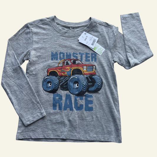Anko grey monster truck tshirt size 5 (BNWT)